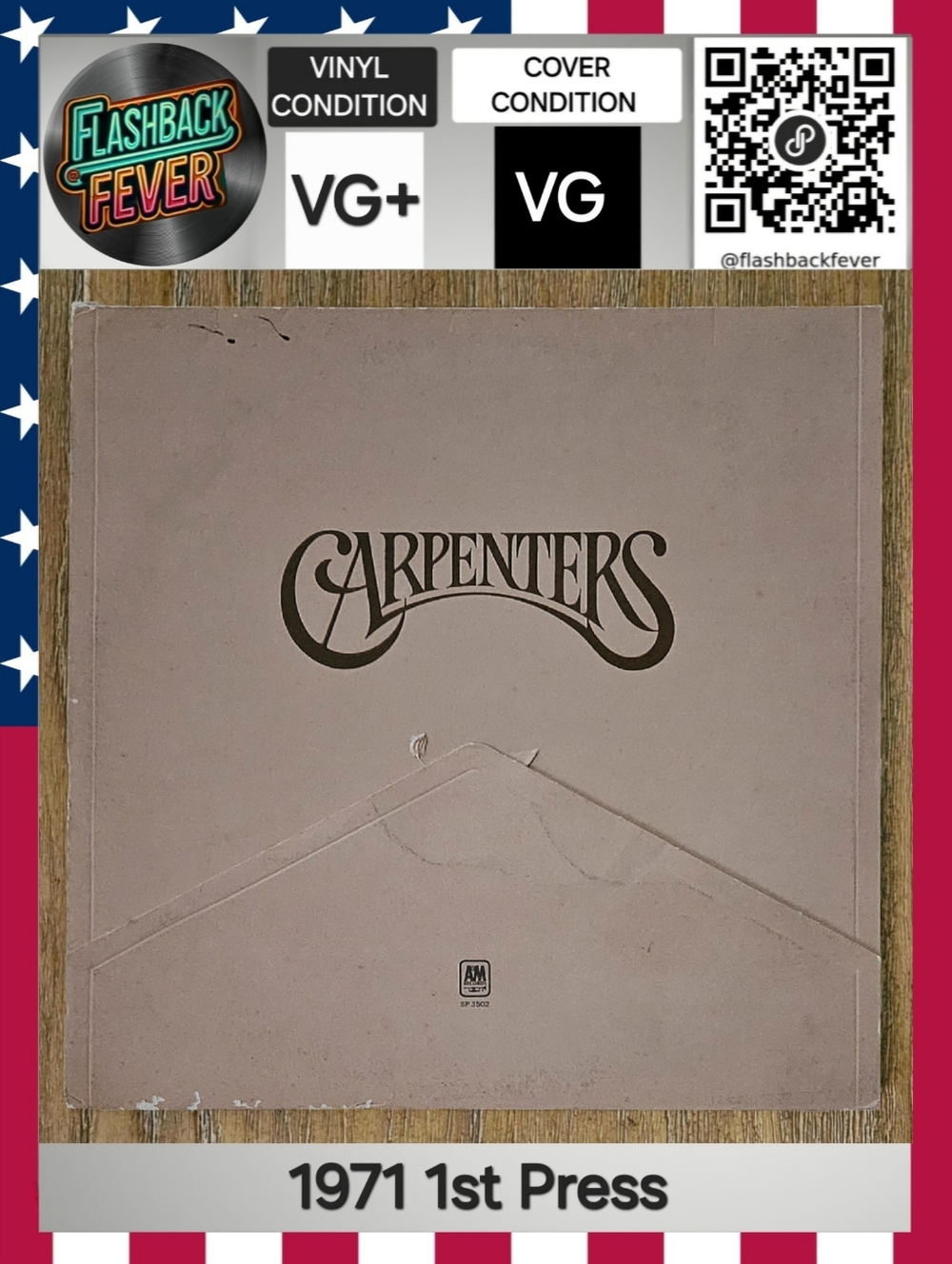 CARPENTERS•Carpenters•May 13, 1971 US (#SP-3502) A&M